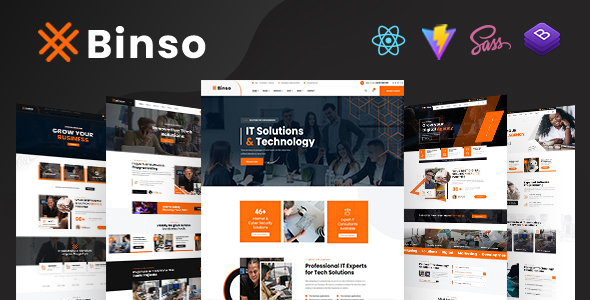 Binso – Digital Agency React Template – 0 Sold!