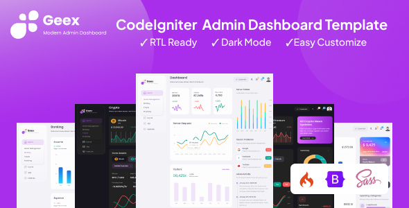 Geex – CodeIgniter Admin & Dashboard Template – 0 Sold!