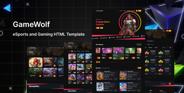 Gamewolf – eSports and Gaming HTML Template – 0 Sold!