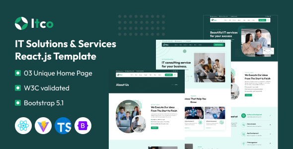 Itco – IT Solutions & Services React JS Template – 0 Sold!