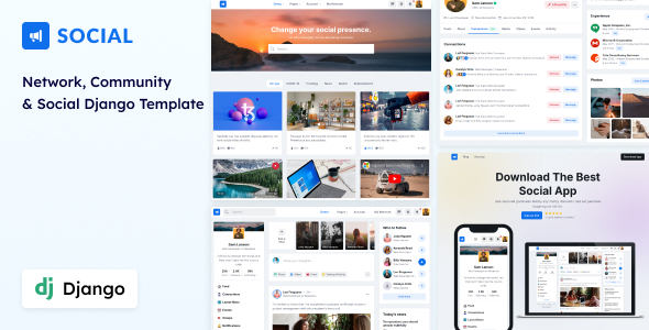 Social – Network & Community Django Template – 0 Sold!