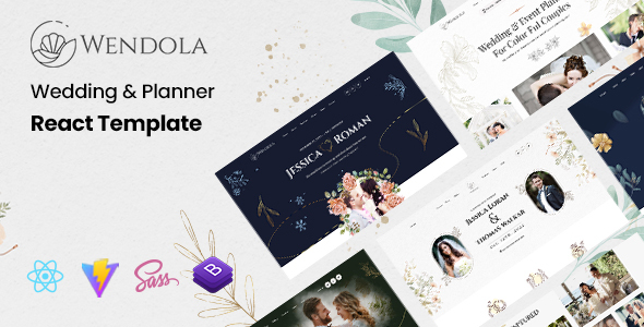 Wendola –  Wedding & Planner React Template – 0 Sold!