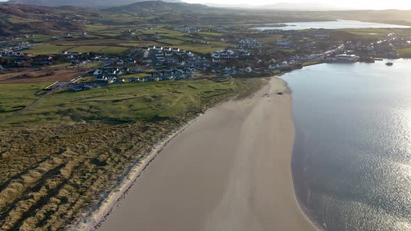 Aerial View of Dunfanaghy in County Donegal  Ireland