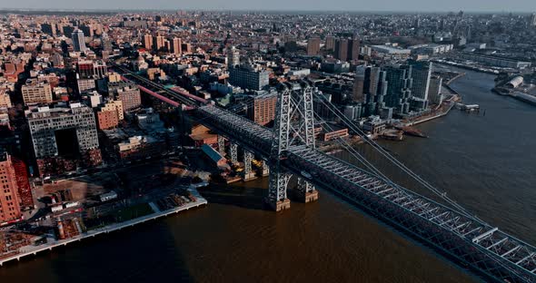 Williamsburg Bridge Skyscrapers on the Lower East Side of Manhattan