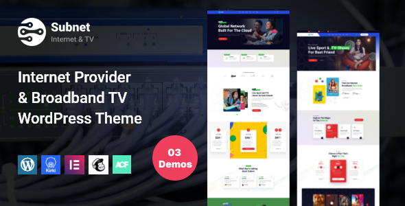 Internet Provider Broadband TV WordPress Theme | Internet Service - Subnet