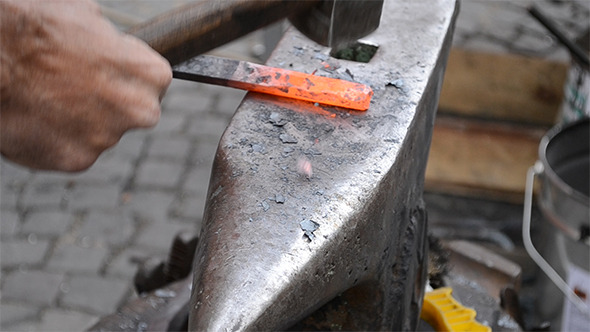Blacksmith Hammer Hot Iron