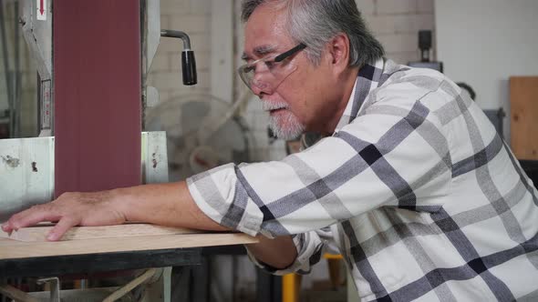 Carpenter with wood