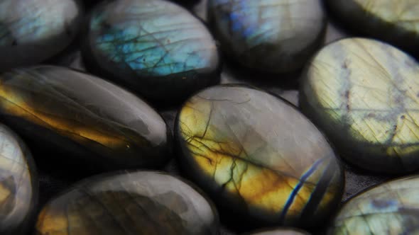 Beautiful Multicolored Labradorite Stone Rotate