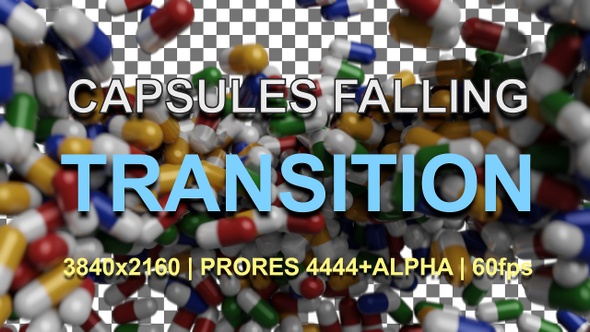 Capsules Transition | UHD | PRORES4444+ALPHA | 60fps