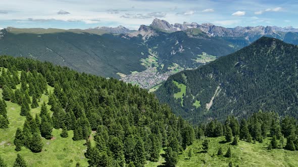 Beautiful summer day in the Dolomites mountains