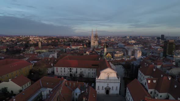 Aerial view of Zagreb