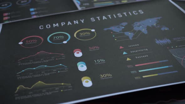 Financial Business Graph Slider Shot 4k