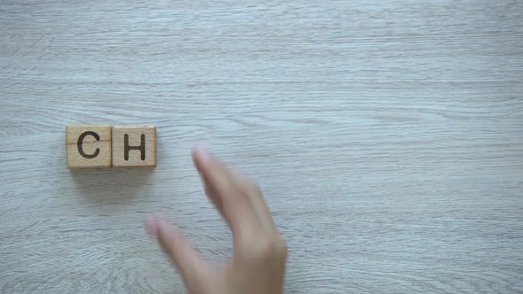 Children, Hand Putting Word on Wooden Cubes, Family, Education and Future