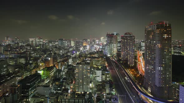 Time Lapse of the amazing Tokyo skyline at night alt