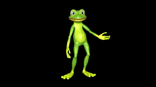 Frog Gesture Looped Alpha Channel