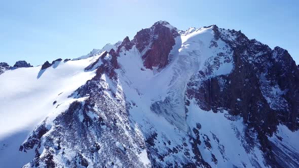 High Snowcapped Peaks and Glaciers