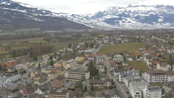 Winter landscape of Vaduz