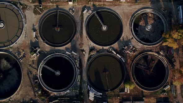 Round Polls in Wastewater Treatment Plant Filtration of Dirty or Sewage Water