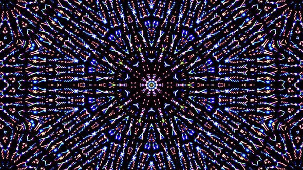 Abstract Kaleidoscope pattern with full colors. Magic mandala