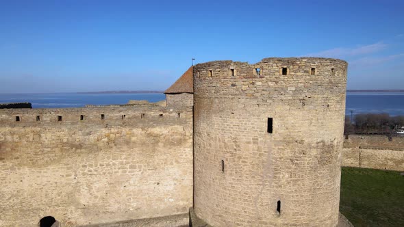 Aerial view of the Akkerman fortress in Belgorod-Dniester, Ukraine