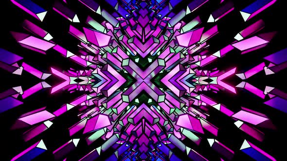 Purple Vj Loop Kaleidoscope Music Show Background HD