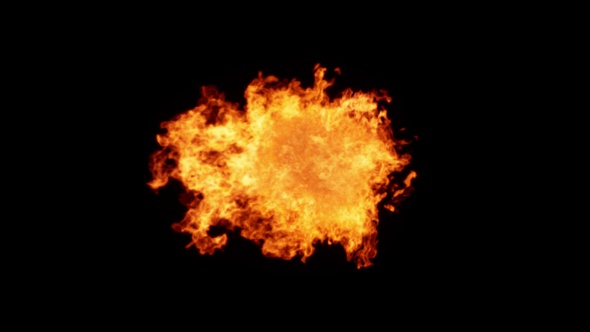 Burning flames from start to finish with ProRes Isolated by Alpha channel (transparent background)