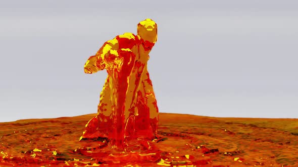 Honey Monster Dancing, House Dancing, isolated, 3d render, loop animation