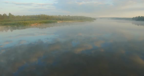 Landscape of Ukraine in the early morning and sunrise.