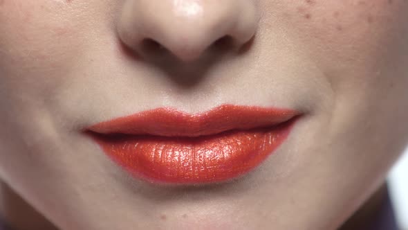 Lips of Woman Smiling