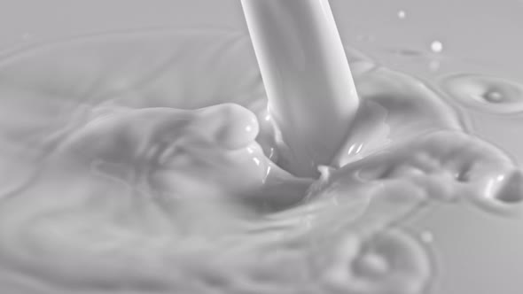 Pouring Fresh Milk in Super Slow Motion, Shooted with High Speed Cinema Camera at 1000Fps .