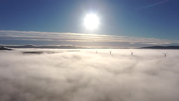 Above the Clouds at Bonny Glen in County Donegal with Fog  Ireland