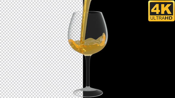 White Wine Pouring - 4K - Alpha