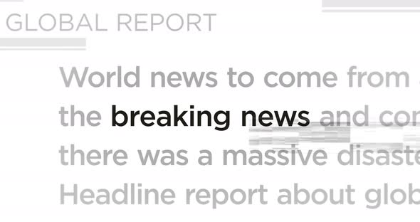 Headline titles media with Breaking news and information seamless loop