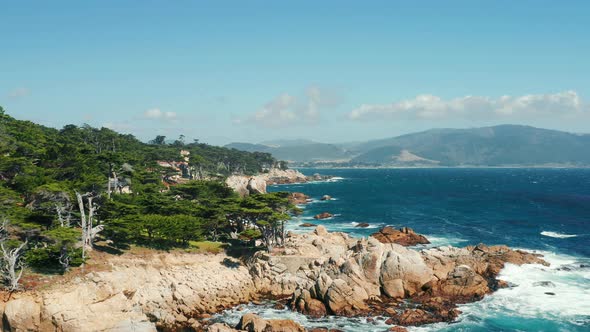 Expensive Waterfront Homes with Ocean View on 17-Mile Drive, California, USA