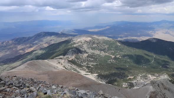 Time-lapse from summit of Wheeler Peak - Great Basin National Park - Nevada