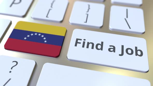 FIND A JOB Text and Flag of Venezuela on the Buttons alt