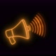 Brown Color Neon Light Hand Speaker Animated On Black Background - VideoHive Item for Sale