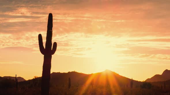 Red Desert Sunset Time Lapse Zoom Out