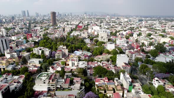 frontal shot of residential neighborhood in mexico city