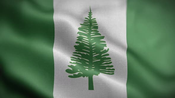 Norfolk Island Flag Textured Waving Front Background HD