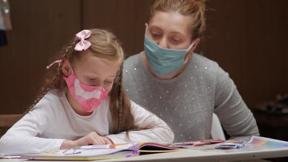 Masked Mother And Schoolgirl