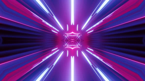 Sci-fi Tunnel Transformer with Neon Lights 1