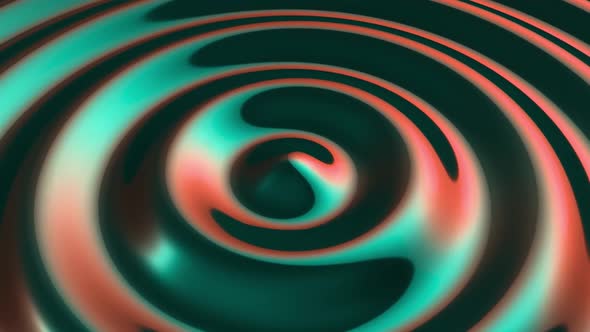 Moving Circles Metal Looped Abstract Digital Animation with Displaced Noise