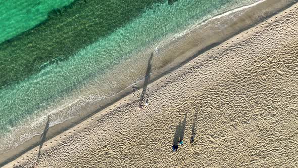 Azure texture of the sea aerial view 4 K