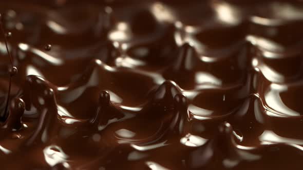 Super Slow Motion Shot of Pulsing Melted Chocolate at 1000 Fps alt