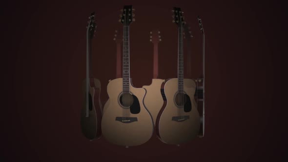 Realistic 3D animation of acoustic guitars