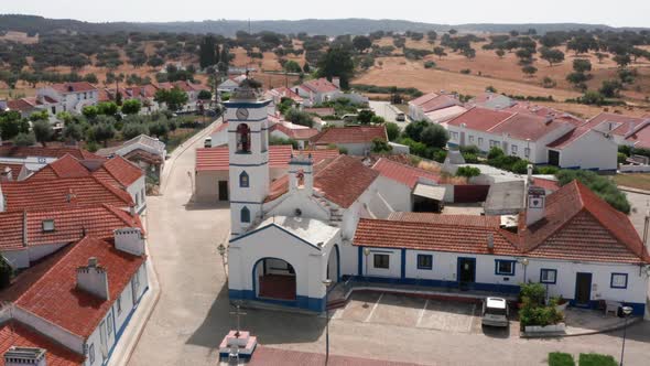 aerial views of Santa Susana village, Alentejo, Portugal 3