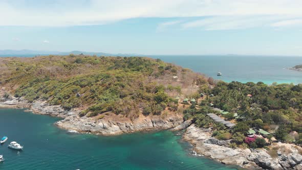 Aerial view of Koh Racha Yai island. Diving and snorkelling paradise in Thailand