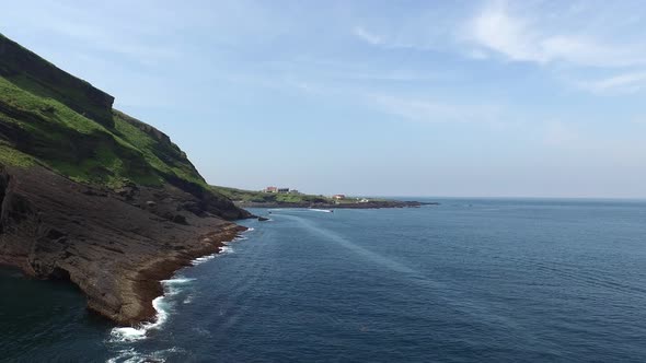 Oncoming Boat Along The Coast