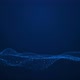 Digital wave blue particles form seamless loop motion graphics backround with copy space. - VideoHive Item for Sale